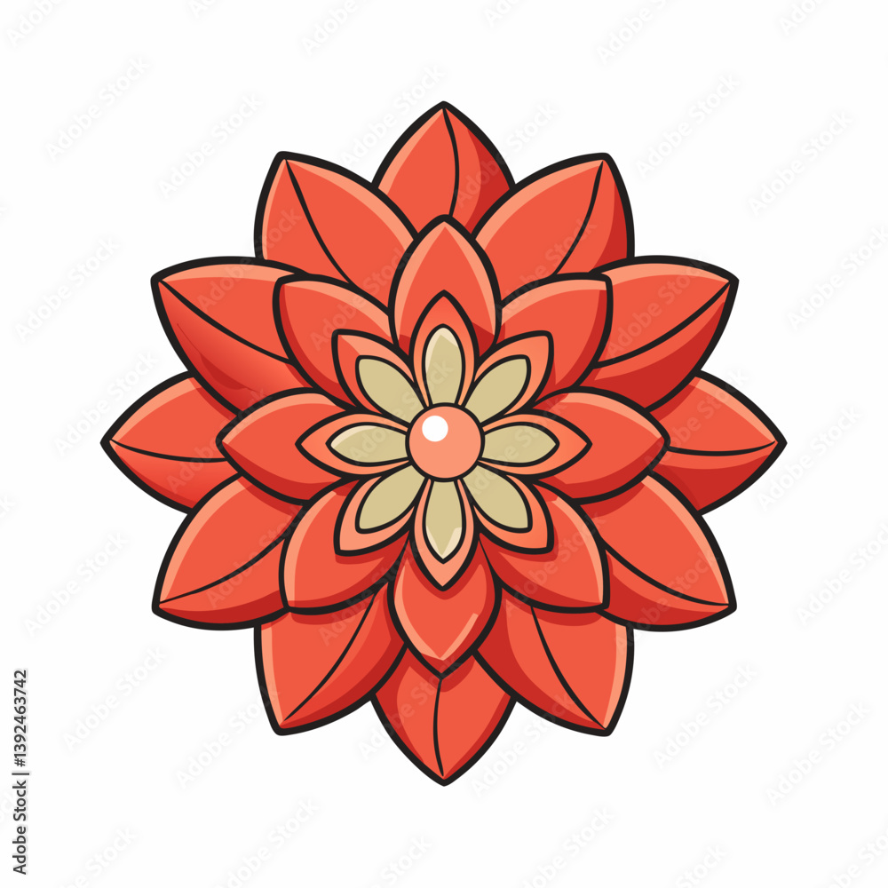 Fototapeta premium red flower isolated on white background