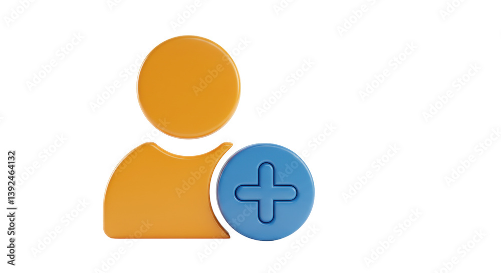 Isolated Add User Icon Isolated Add User Icon