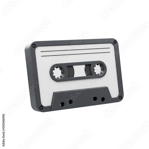 audio cassette isolated on white