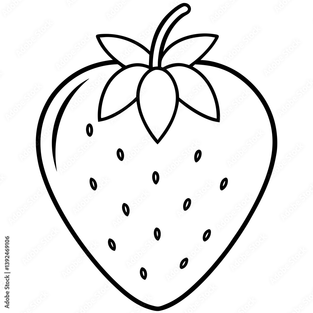 Fototapeta premium Strawberry art vector