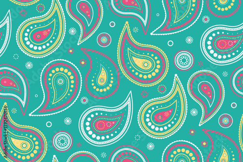 Growth persian, curly design. Retro leaf a paisley arabic. Old-fashioned greeting at festival repeating.