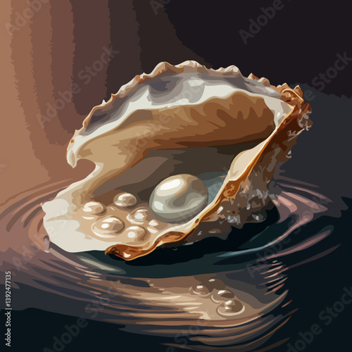 Clam with pearls