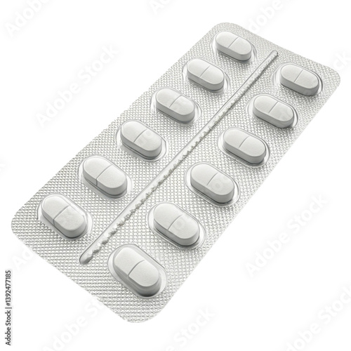 Blister Pack with White Pills