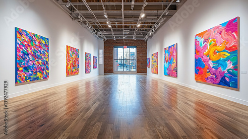 Modern Art Gallery Interior View