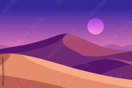 desert landscape with mountains