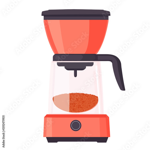 Moka pot on white background 