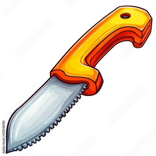 Cutting knife on white 