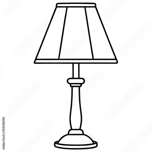 "Lamp Line Art Vector Illustration"

