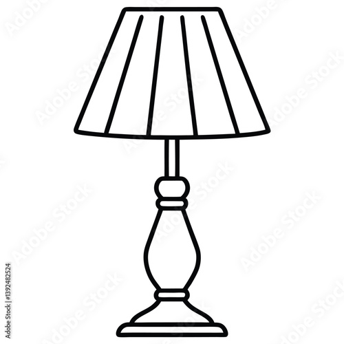 "Lamp Line Art Vector Illustration"

