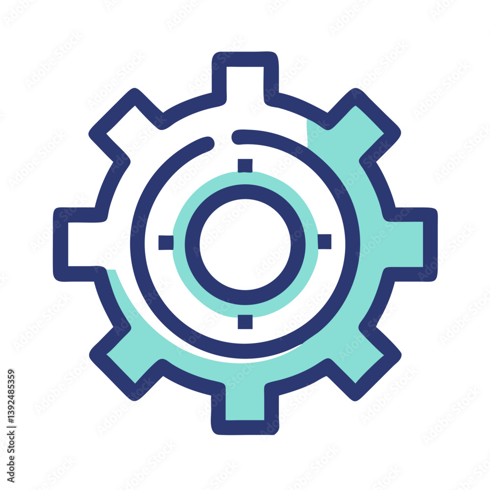 Gear Icon Representing System Settings Icon Design Gear Icon Representing System Settings Icon Design