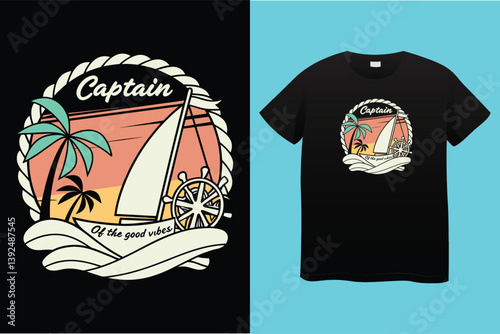 Vector illustration of a shark with anchor in vintage style