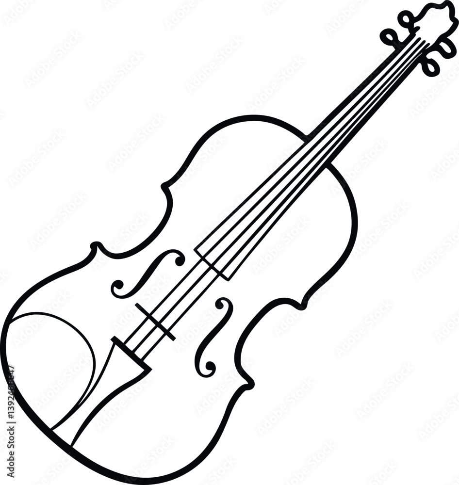 Obraz premium violin vector illustration