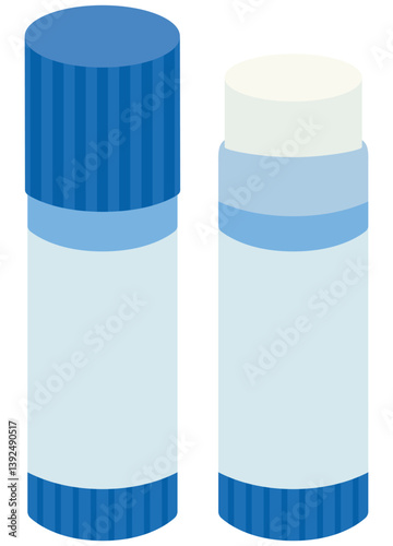 スティックのり 開閉 ベクター素材