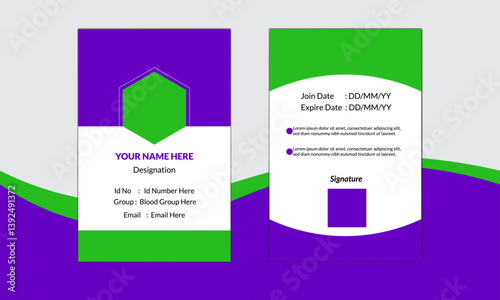 Unique ID Card Design Template Layout