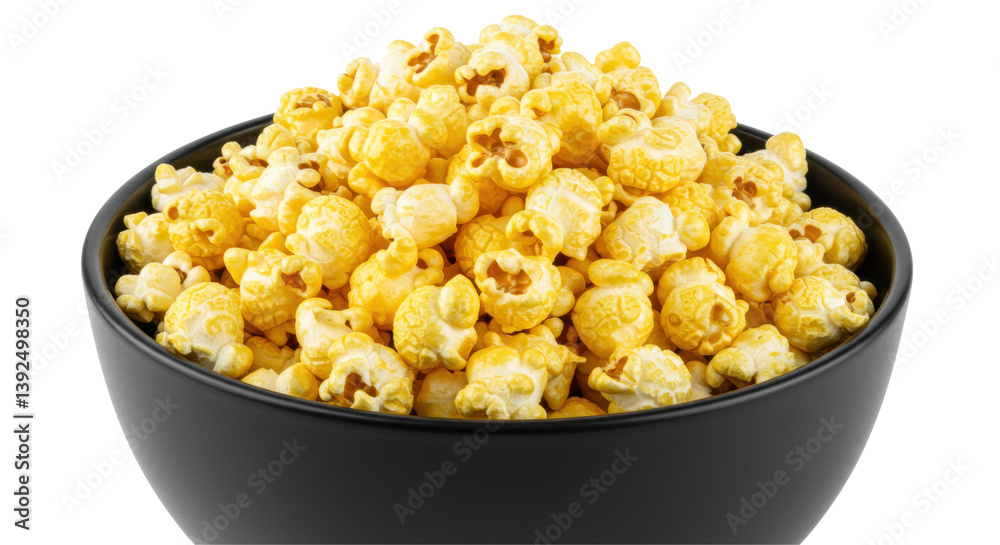 Isolated Popcorn in Bowl Isolated Popcorn in Bowl