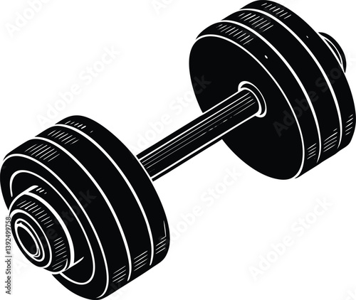 dumbbell isolated on white background