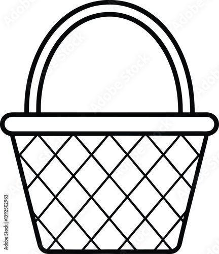 empty basket isolated on white