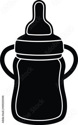 baby bottle and spoon