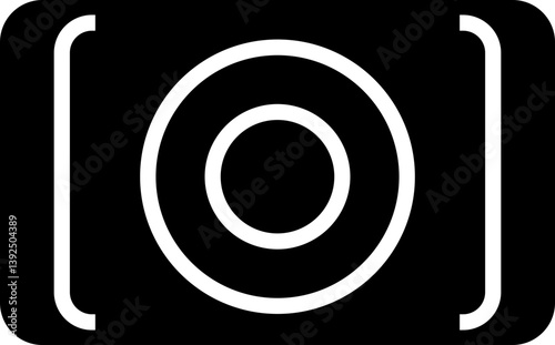 photo camera of rounded square shape icon in flat. Isolated on transparent background