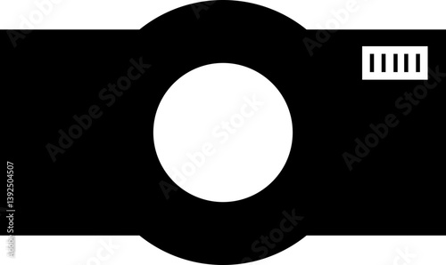 photo camera of rounded square shape icon in flat. Isolated on transparent background