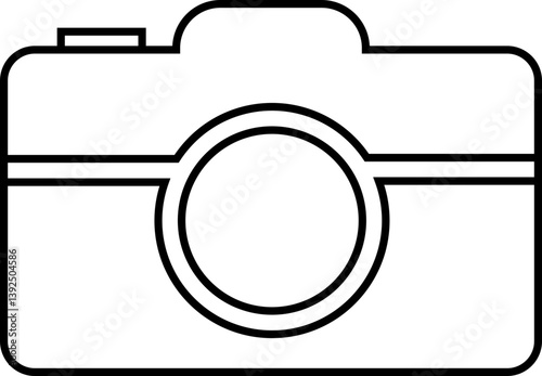 photo camera of rounded square shape icon in flat. Isolated on transparent background