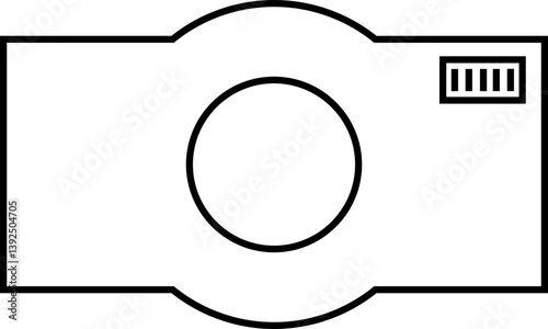 photo camera of rounded square shape icon in flat. Isolated on transparent background