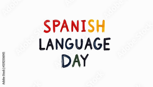Celebrating Spanish Language Day with a Colorful Text Design