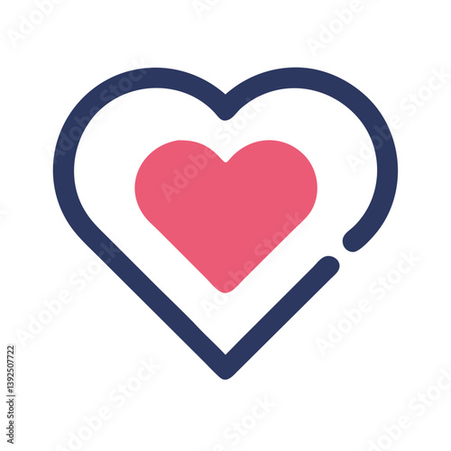 Heart Icon Representing Favorite or Like Icon Design