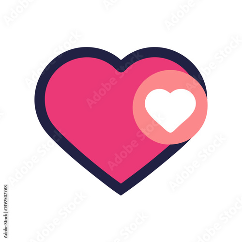 Heart Icon Representing Favorite or Like Icon Design