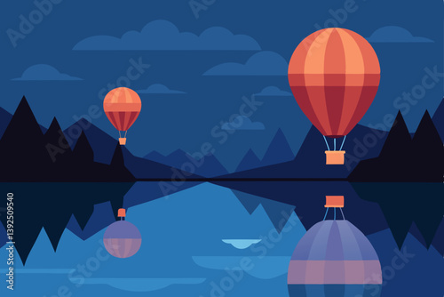 hot air balloon in flight