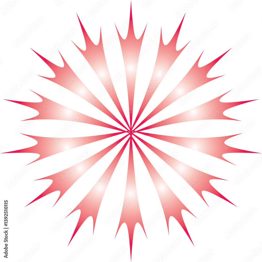 Obraz premium Radial Pattern Vector Sharp Color