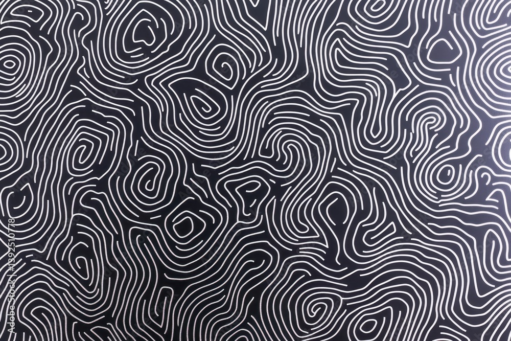 An abstract pattern of white lines creating wavy, organic shapes on a dark background, evoking a sense of movement and depth. An abstract pattern of white lines creating wavy, organic shapes on a dark background, evoking a sense of movement and depth.