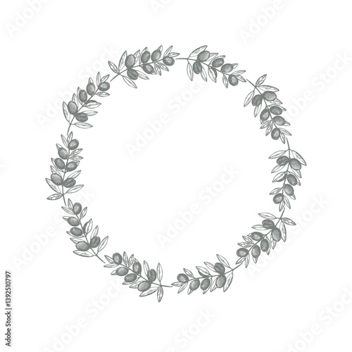 Argan plant label in frame for text. Hand drawn vector botanical illustration on isolated background. Design card with engraved Argana tree, argania leaves, fruits. Cosmetics ingredient, oil, harvest