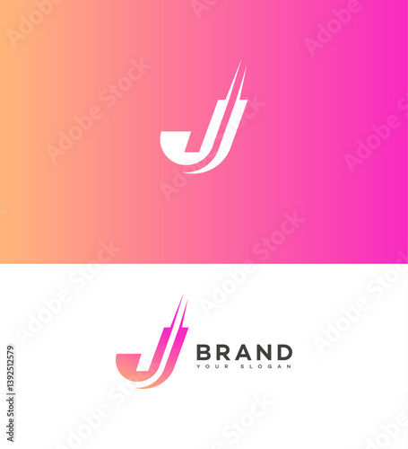 Modern Gradient J Letter Logo Design for Brand Identity