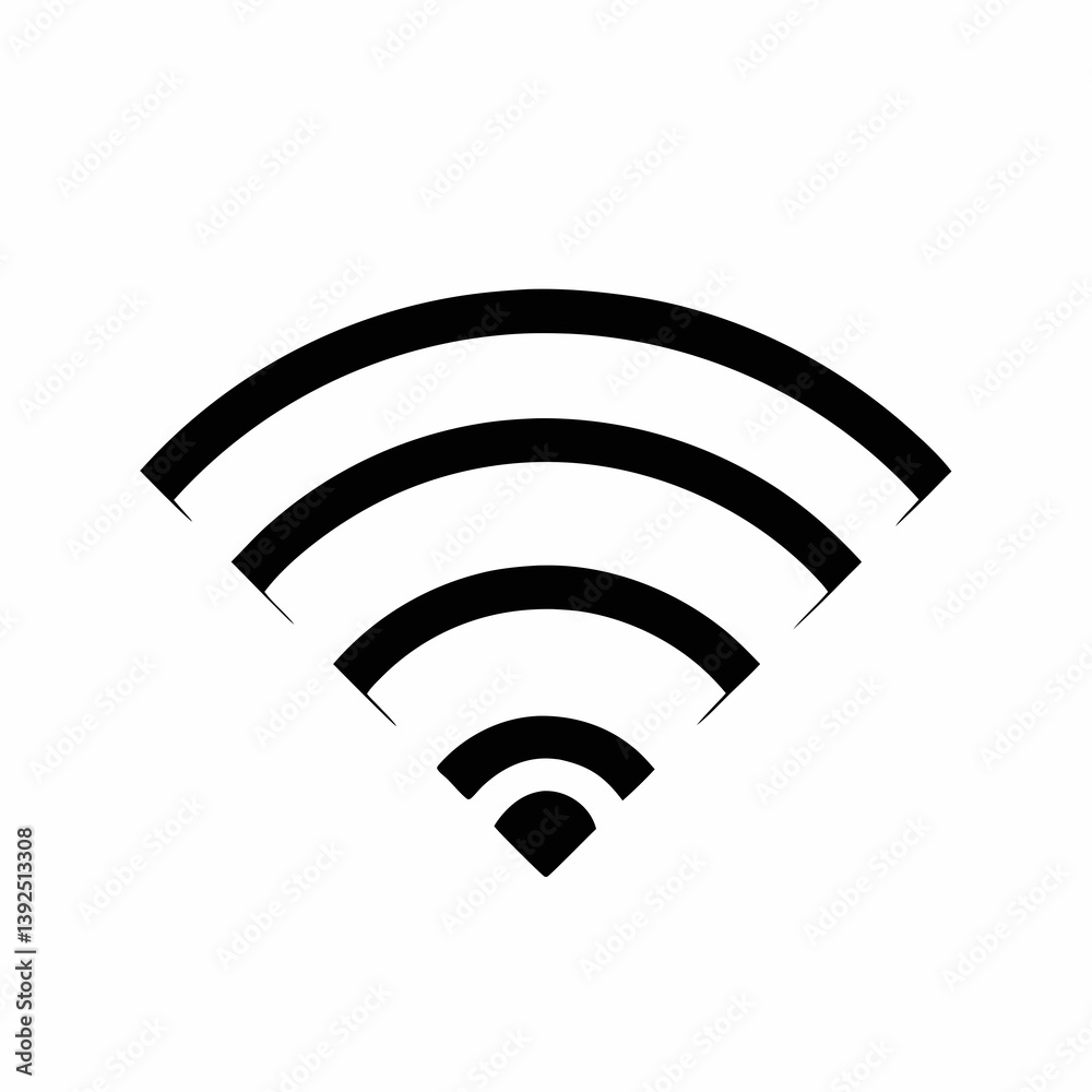 Black And White Wifi Signal Wireless Internet Connection Icon Vector Illustration Black And White Wifi Signal Wireless Internet Connection Icon Vector Illustration