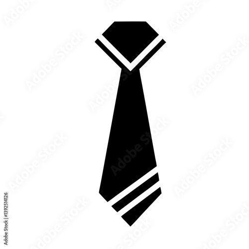 Elegant Black Tie Vector Illustration For Formal Occasions And Professional Wear