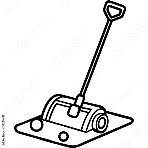 Minimal Pothole Patcher Vector Illustration on White Background