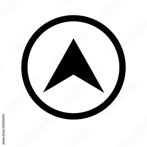 Arrow Directional Sign Inside Circle Vector Illustration For Navigation And User Interface Design