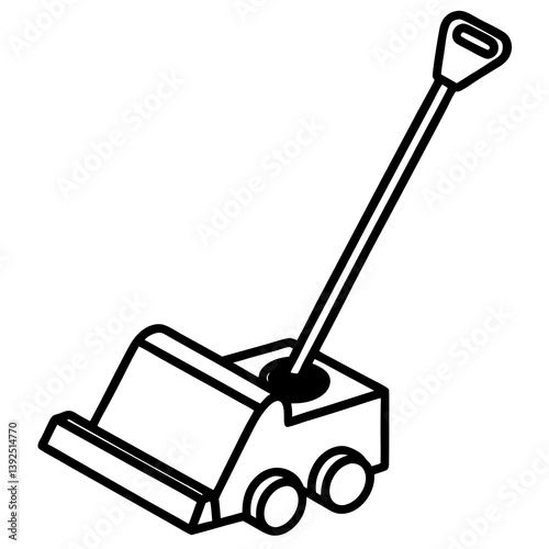 Minimal Pothole Patcher Vector Illustration on White Background