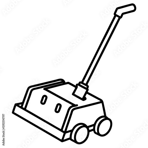 Minimal Pothole Patcher Vector Illustration on White Background