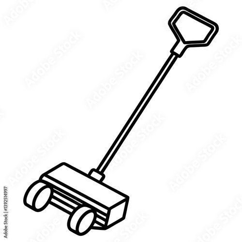 Minimal Pothole Patcher Vector Illustration on White Background