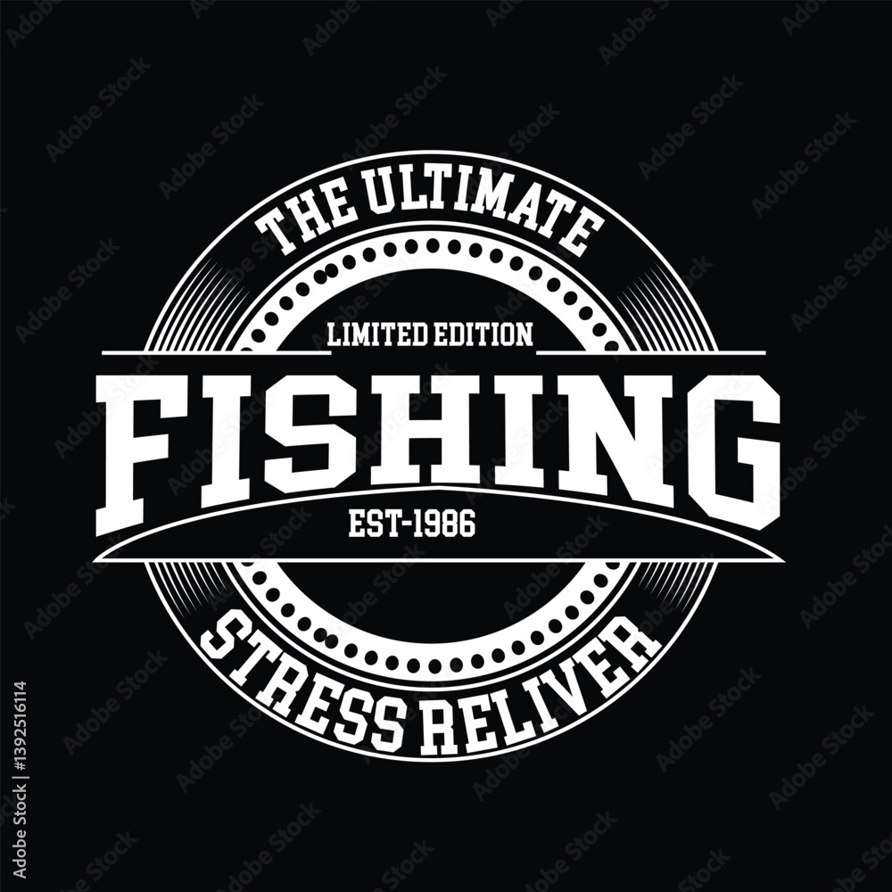 Fototapeta premium Fishing t shirt design