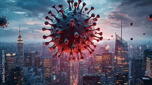 Global Pandemic Data Visualization Showing Worldwide Infection Spread