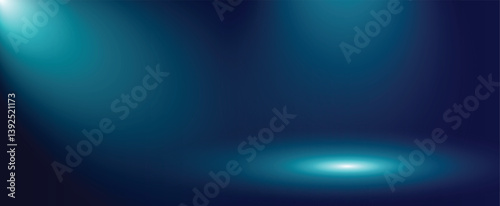 Dark Blue Abstract Background with Soft Light Beams
