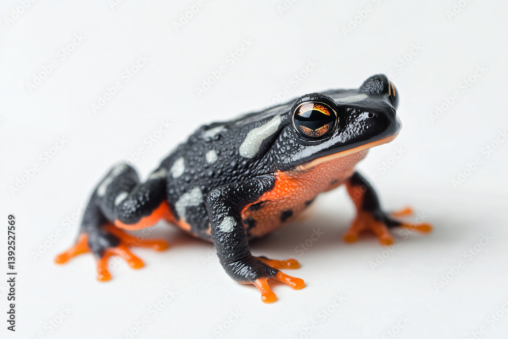 Obraz premium a frog with orange legs and a black body