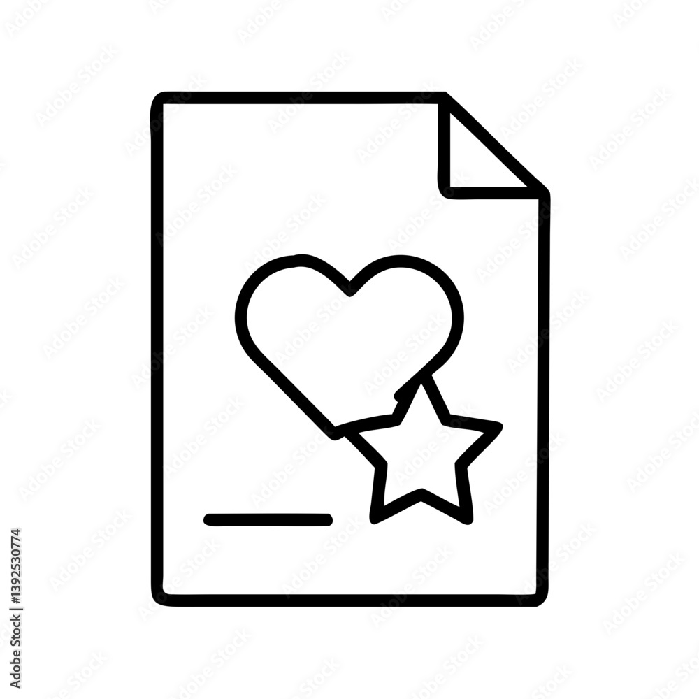 Download love heart star document vector icon file for web design and mobile app development asset usage Download love heart star document vector icon file for web design and mobile app development asset usage