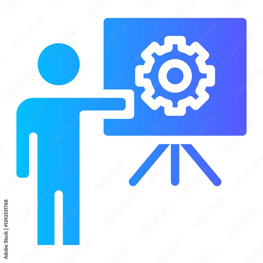Obraz premium mentoring business tranning icon