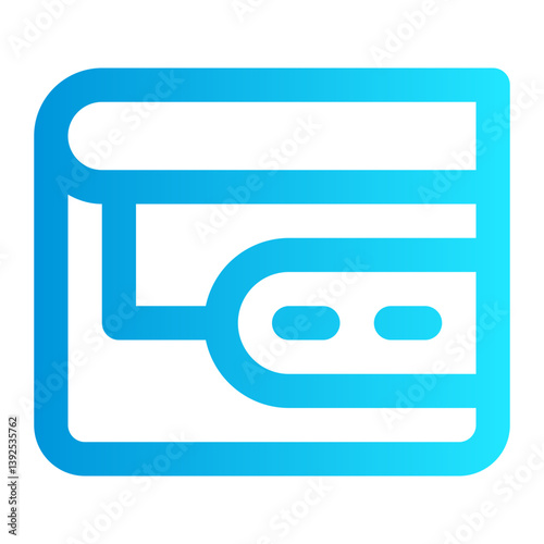 icon wallet with style gradient