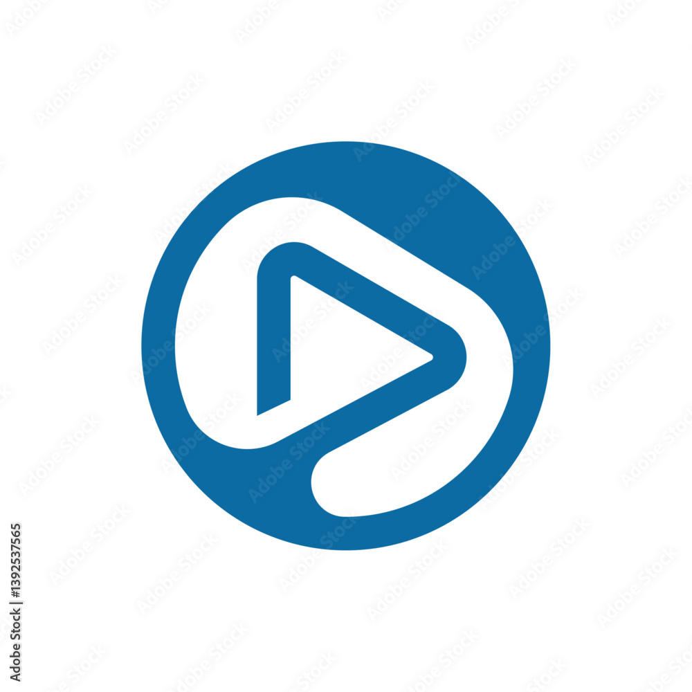 Play Button and globe (blue) Play Button and globe (blue)