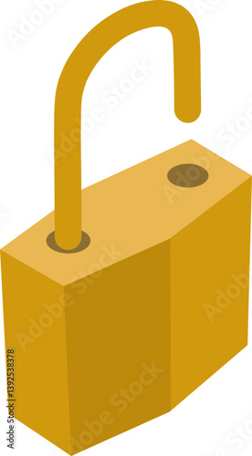 입체 자물쇠 아이콘